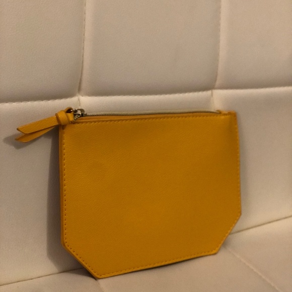 Saks by Fifth Avenue New Cosmetics Bag Yellow - Picture 3 of 5